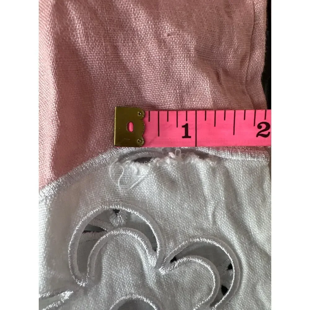 Staud Margaux Skirt Linen Floral Eyelet Embroidered Mini A-Line Pink White 10